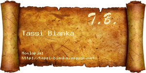 Tassi Bianka névjegykártya